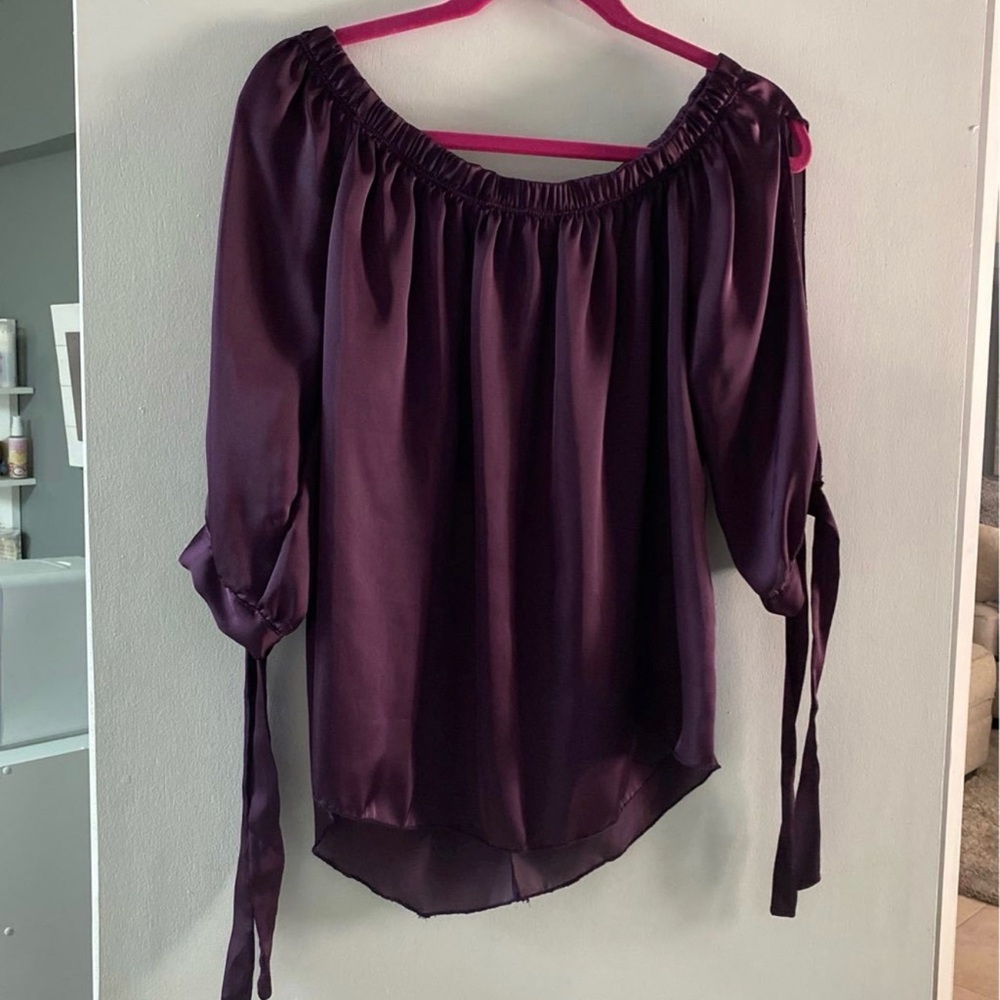 Fashion Nova Deep Purple Off-Shoulder Blouse